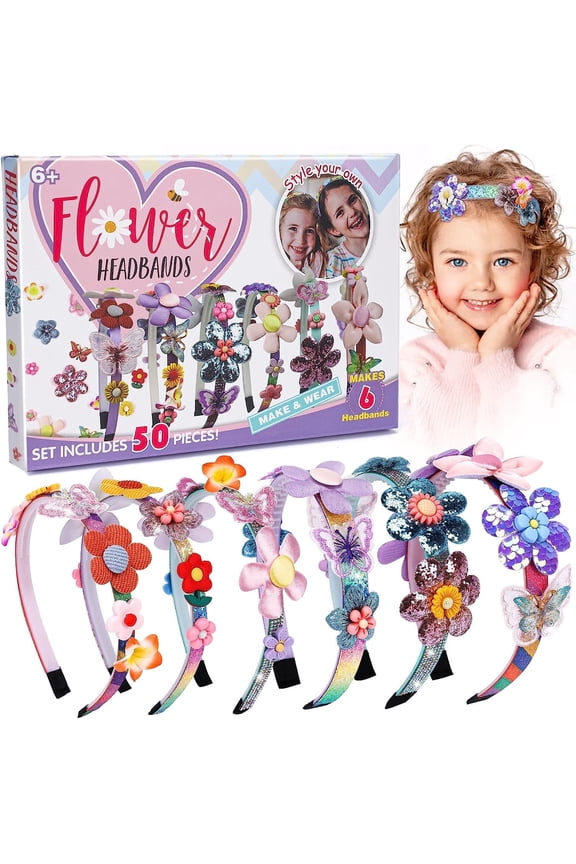 Best Gifts for 6-Year-Old Girls: Craft Kits for Kids 6-12 | Fashion Girls Hair Accessories Making Set | That Allows Girls to Make Their Own Unique DIY Flower Hair Accessories