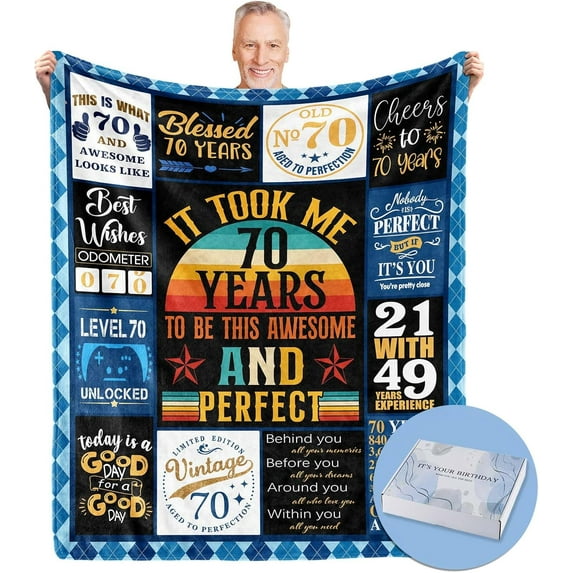 Best Gifts for 70 Year Old Man, 70th Birthday Gifts for Men, 70 Year Old Birthday Gifts for Men, 1954 Birthday Gifts for Men, Gifts for 70 Year Old Man Blanket 60" x 50"