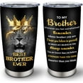 thumbnail image 1 of Best Gifts for Brother, Christmas/Birthday Gifts for Brother Adult Tumblers 20oz, Big Brother Gifts from Sister Coffee Mug, Brother Gift Cup, Funny Brother Gifts, Gifts for Older/Little Brother, 1 of 6