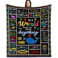 thumbnail image 1 of Best Gifts for Kids With Autism Awareness Best Gifts for Autistic Teenager Gifts for Autistic Boys Kids Girls Autism Gifts for Kids With Autism Throw Blanket 60x50 Inch (Autism Gifts, 60x50 Inch), 1 of 6