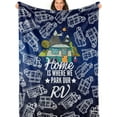thumbnail image 1 of Best Gifts for RV Owners, Camping Throw Blanket for Camp Lovers, Flannel Blankets for Bed Sofa Couch 50*60es, Park, 1 of 6