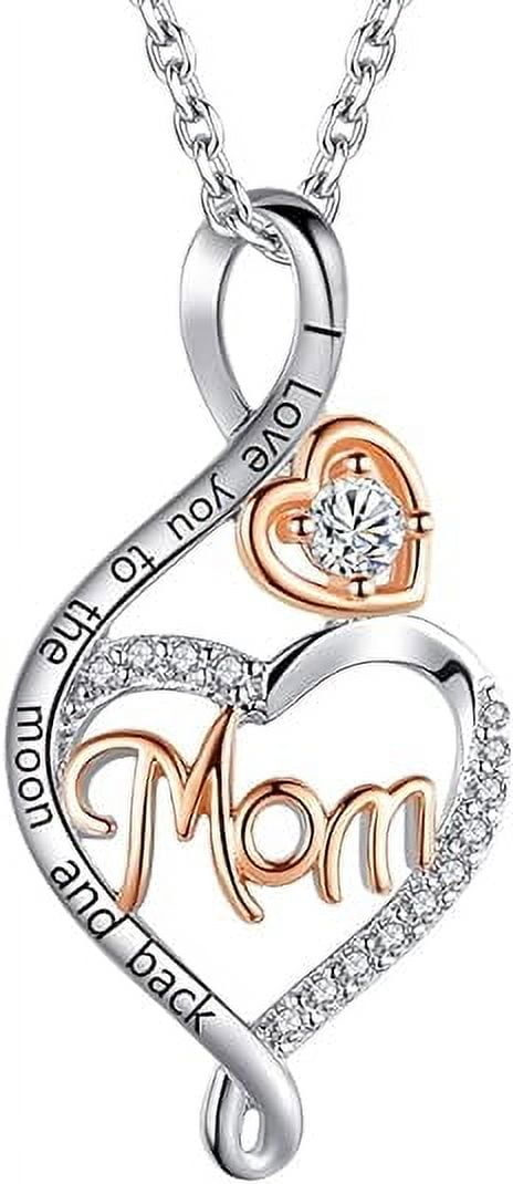XCHENT TECH Best Gifts for Women,Sterling Silver Mom Grandma Necklace, Birthday Mothers Day Valentine's Day Jewelry Gifts for Mom Grandma Wife from Daughter Son