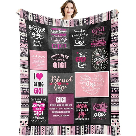Best Gigi Blanket Gifts for Gigi from Grandchildren Gigi Gifts from Grandkids Best Gigi Ever Blanket Christmas Mothers Day Birthday Present for Gigi from Grandaughter Throw Blanket 50” X 60”