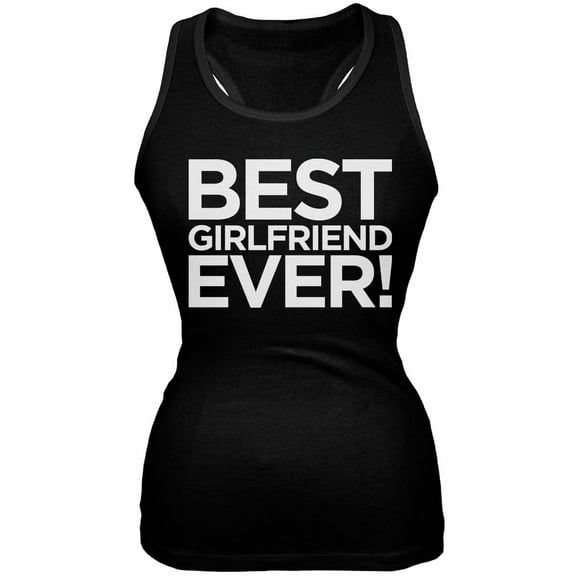 Best Girlfriend Ever Black Juniors Soft Tank Top - Small