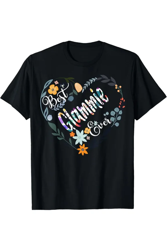 Best Glamie Ever Flower Blessed Grandma Mother's Day Cute T-Shirt Gift for Dad,