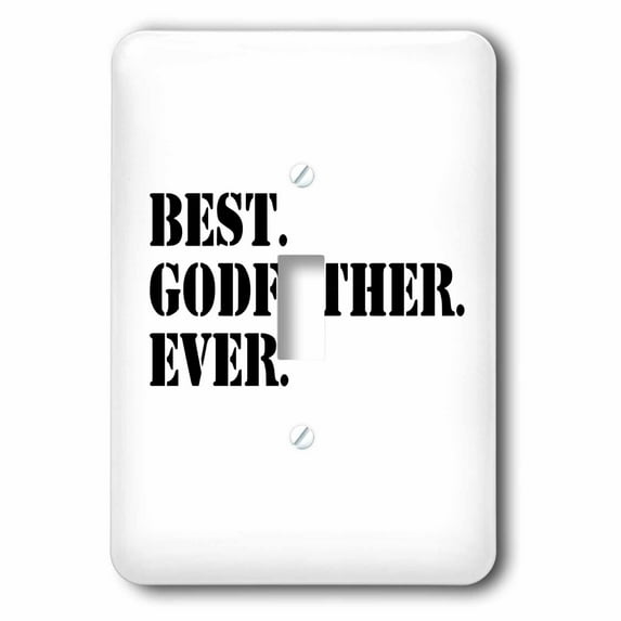 3dRose, Best Godfather Ever - Gifts for God fathers or Goddads - god dad - godparents - black text, single toggle switch