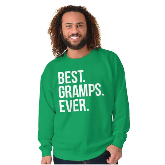 Best Gramps Ever Grandpa Grandfather Men's Big & Tall Crewneck Sweatshirt Brisco Brands 3X