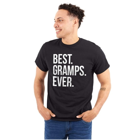Best Gramps Ever Grandpa Grandfather Men's Big & Tall Crewneck Graphic Tee Brisco Brands 3X