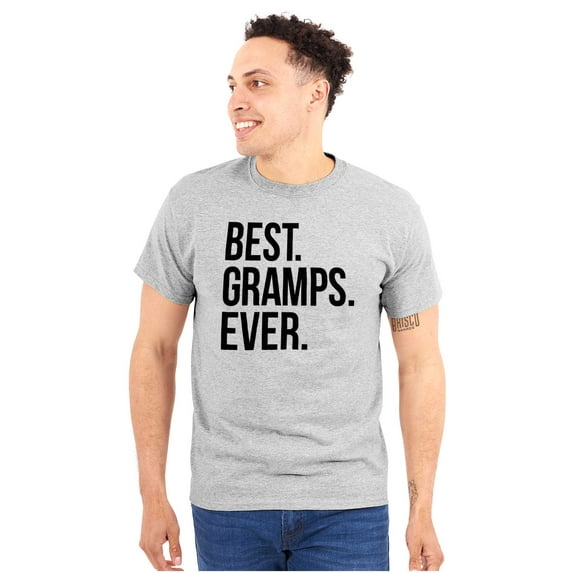 Best Gramps Ever Grandpa Grandfather Men's Big & Tall Crewneck Graphic Tee Brisco Brands 5X