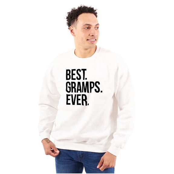 Best Gramps Ever Grandpa Grandfather Men's Big & Tall Crewneck Sweatshirt Brisco Brands 2X