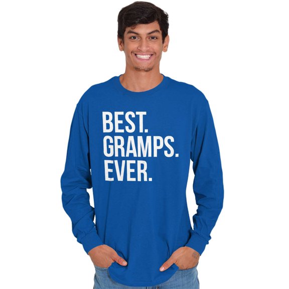 Best Gramps Ever Grandpa Grandfather Men's Big & Tall Long Sleeve Graphic Tee Brisco Brands 2X