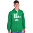 thumbnail image 1 of Best Gramps Ever Grandpa Grandfather Zip Hoodie Sweatshirt Men Brisco Brands 4X, 1 of 6