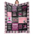 thumbnail image 1 of Best Grandma Blanket Gifts from Grandchildren Grandma Mothers Day Christmas Birthday Gifts | Best Grandma Ever Blanket Throw Blanket Presents Bday Gifts from Grandaughter Grandson 5”, 1 of 7