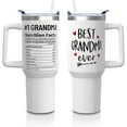 thumbnail image 1 of Best Grandma Ever Gifts 40oz Tumbler with Handle and Lid Straw, Unique Gift from Granddaughter Grandson, Great Grandma Mother Birthday Present Mug Cup Water Bottle, 1 of 6