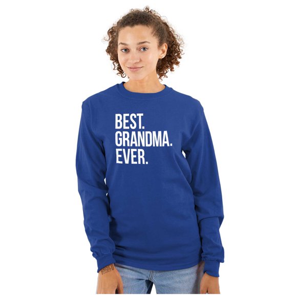 Best Grandma Ever Nanna Gigi Nan Cute Women Plus Size Long Sleeve Graphic Tee Brisco Brands 3X