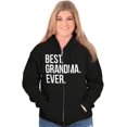 thumbnail image 1 of Best Grandma Ever Nanna Gigi Nan Cute Womens Plus Size Graphic Zipper Hoodie Brisco Brands 3X, 1 of 5