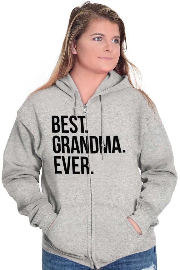Best Grandma Ever Nanna Gigi Nan Cute Zip Hoodie Sweatshirt Women Brisco Brands X