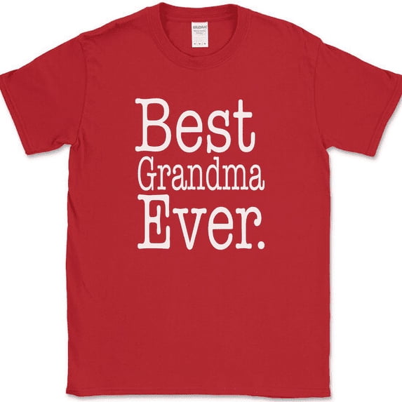 Best Grandma Ever T-Shirt Funny Mothers Day Holiday Gift Humor Text Tee - Red, 2XL