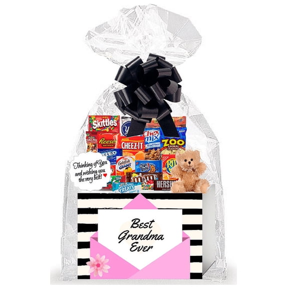 Best Grandma Ever Thinking of You Cookies, Candy & More Care Package Assortment Variety Gift Box Bundle Set