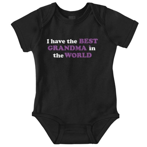 Best Grandma In World Cute Grandchild Romper Boys or Girls Infant Baby Brisco Brands 12M