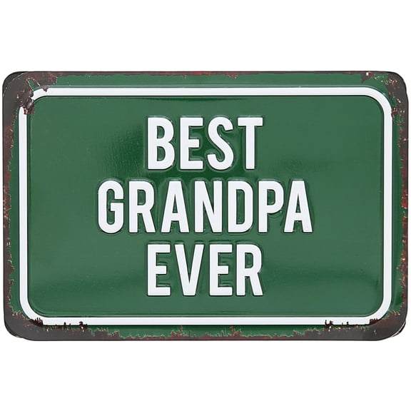 Best Grandpa - 6" x 4" Tin Plaque