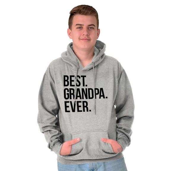Best Grandpa Ever Grandfather Poppop Men's Big & Tall Graphic Hoodie Brisco Brands 3X