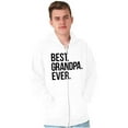 thumbnail image 1 of Best Grandpa Ever Grandfather Poppop Men's Big & Tall Graphic Zip Up Hoodie Brisco Brands 2X, 1 of 5