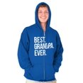 thumbnail image 1 of Best Grandpa Ever Grandfather Poppop Zip Hoodie Sweatshirt Men Brisco Brands S, 1 of 6