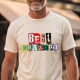 thumbnail image 1 of Best Grandpa Ever Shirt Ransom Note Alphabet Tee Fatheramp39s Day Gift for Grandfather Ret, 1 of 2