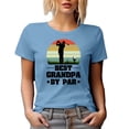 thumbnail image 1 of Best Grandpa by Par, Retro Swinging Golfer, Golfing Enthusiast Father's Day, Baby Blue T-Shirt, Large, 1 of 5