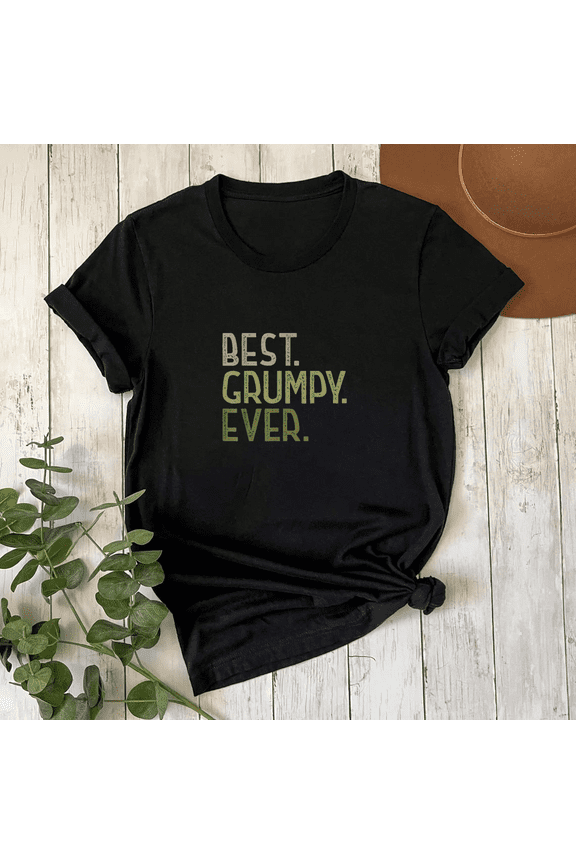 Best Grumpy Ever Funny Grandchildren Grandpa Unisex T-Shirt, S-5XL