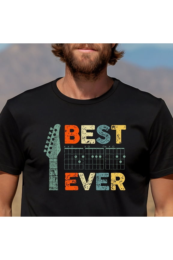 Best Guitar Dad Ever Shirt, Music Dad Gift Shirt, Gift For Guitarist Dad Tee, Gift For Guitarist Shirt, Dad Music Notes Shirt, Guitar Shirt Unisex S-5XL Hot Trending Shirt, Vintage Birthday Gift