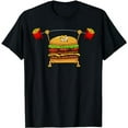 thumbnail image 1 of Best Hamburger Art Men Women Cheeseburger Fast Food Lovers T-Shirt, 1 of 5