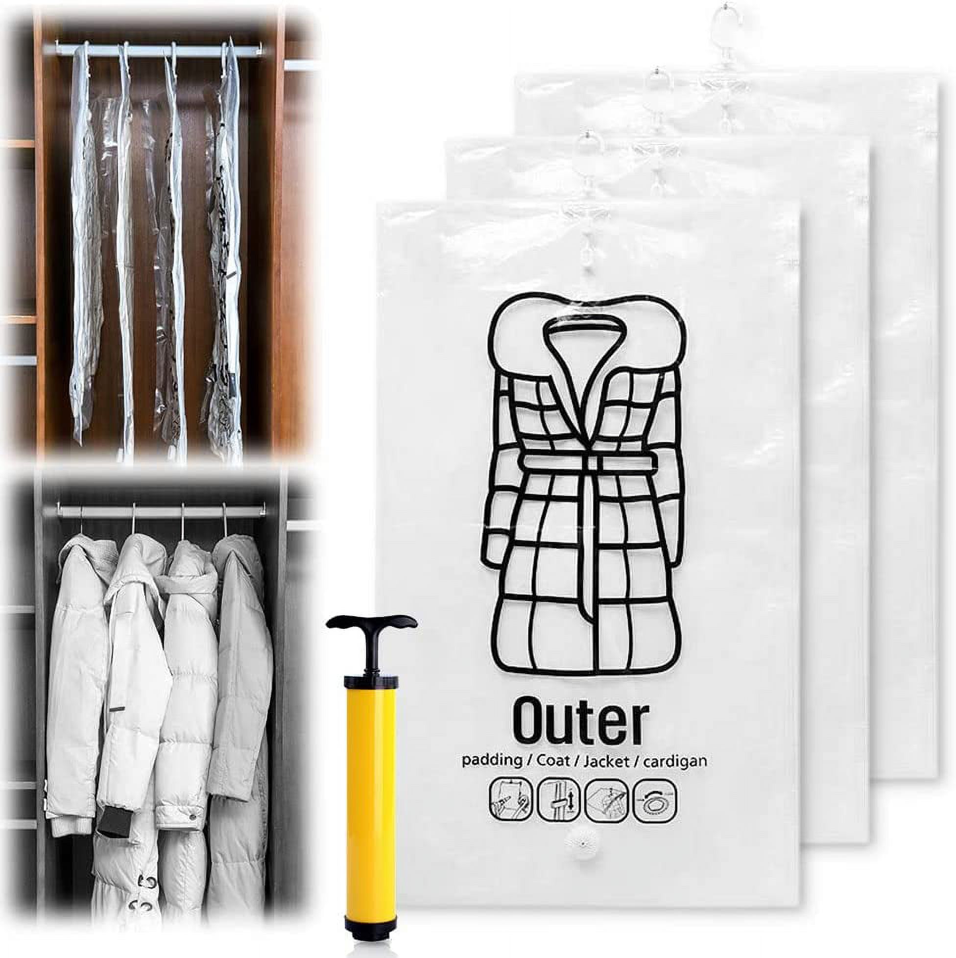 Best Hanging Vacuum Storage Bags, 2023 New Reusable Hanging