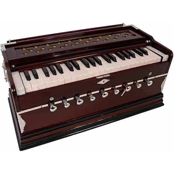 Best Harmonium 9 Stopper Chudidaar Bellow 42 Key Two Reed Bass Male With Cover
