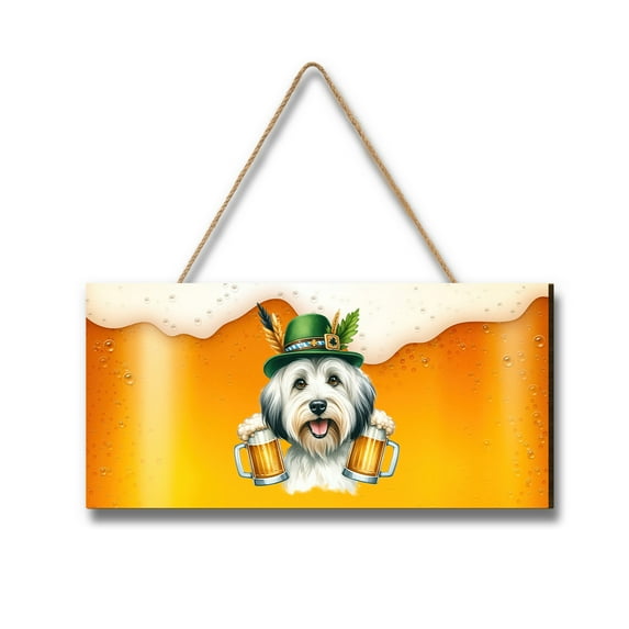 Best Havanese Dad Proud Beer Lover Happy Oktoberfest Landscape Wood Sign Havanese Dog Lover Gifts Idea Hanging Wall Home Decor - 02016