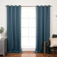 thumbnail image 1 of Best Home Fashion Blackout Curtain 2 Panels - Premium Thermal Insulated Window Treatment Blackout Drapes for Bedroom - Antique Bronze Grommet Top (Spruce, 52" W x 96" L), 1 of 3