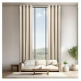 thumbnail image 1 of Best Home Fashion Extra Long 20 FT Blackout Curtain, Antique Bronze Grommet Tall Curtain for High Ceiling or Long Window, 2 Story Curtain for Living Room (1 Panel, 52" W x 240" L, Biscuit), 1 of 6