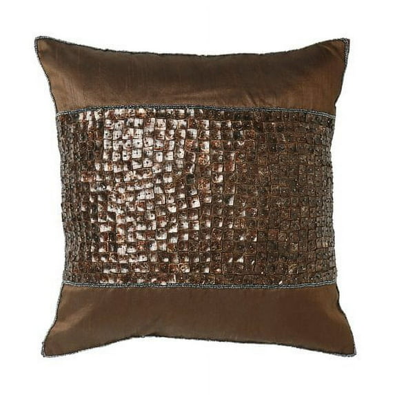 Best Home Fashion, Inc. Mother of Pearl Band Pillow Cover