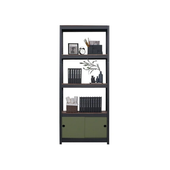Best Home Fashion Kepsuul 4 Shelf + 1 Door Customizable Modular Shelving and Storage Unit
