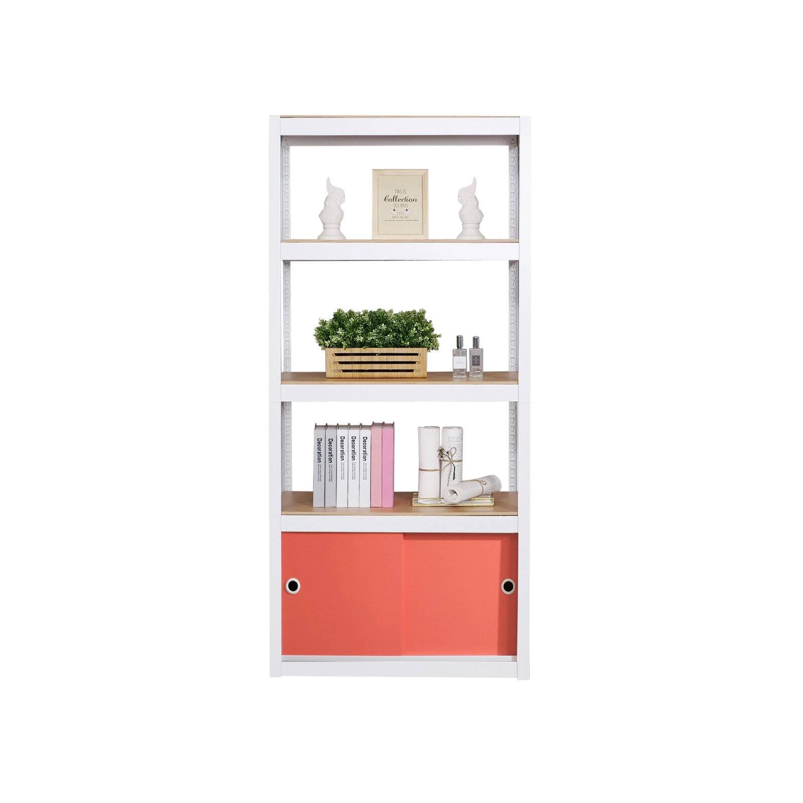 Best Home Fashion Kepsuul 4 Shelf + 1 Door Customizable Modular ...
