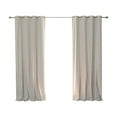 thumbnail image 1 of Best Home Fashion Linen Textured Grommet Thermal Total Blackout Curtain Panel Pair, 1 of 11