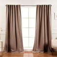 thumbnail image 1 of Best Home Fashion Premium Blackout Curtain Panels - Solid Thermal Insulated Window Treatment Blackout Drapes for Bedroom - Back Tab & Rod Pocket (Mocha, 52" W x 96" L), 1 of 3
