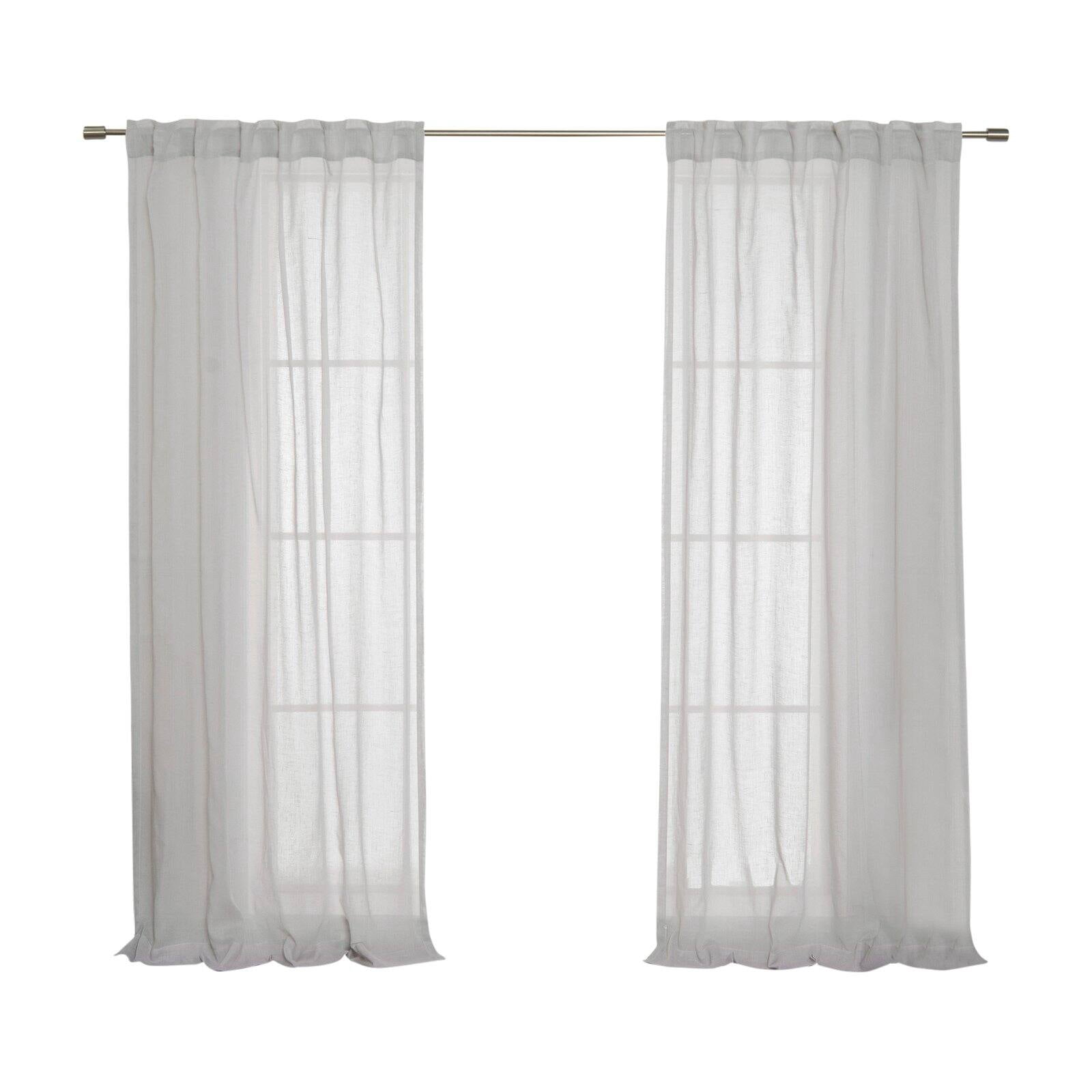 Lush Decor Floral Paisley Light Filtering Window Curtain Panel Pair, 52 W x 63 L, Blue