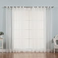 thumbnail image 1 of Best Home Fashion White Wide Tulle Lace Sheer Curtain, 1 of 4