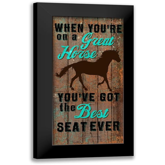 Best Horse 9x14 Black Modern Framed Museum Art Print Titled - Art Licensing Studio