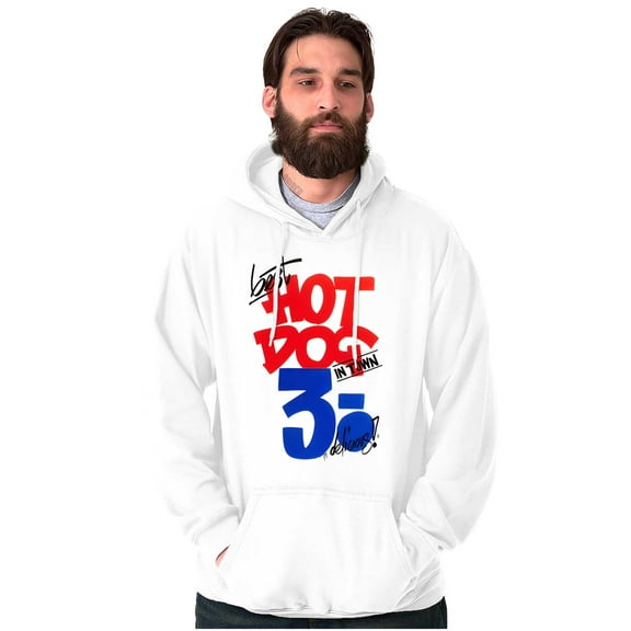 Best Hot Dog In Town Food Poster Hoodie Sweatshirt Women Men Brisco Brands M