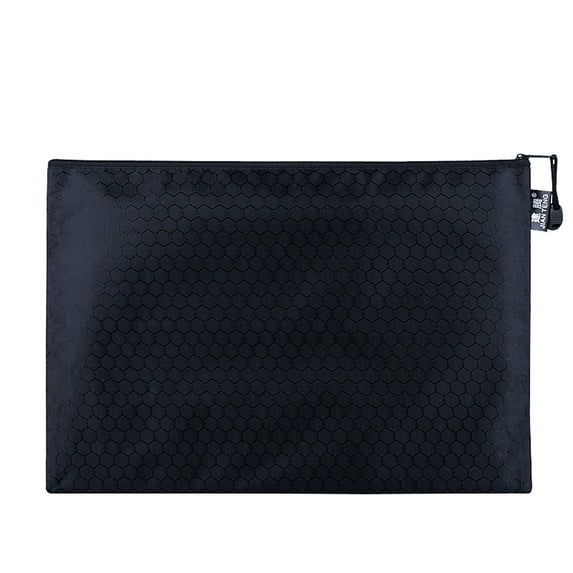 Pedty Back to School Supplies,A Document Bag,A4 Football Pattern Waterproof Thickened Document Bag Black