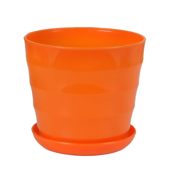 Best Hot Sale! Pedty Flower Pots,Flower Pot*1,Ceramic Resin Plastic Flower Pot Thick Orange L,Pot Flowerpot Colourful Succulent Decor Plastic Flower & Garden
