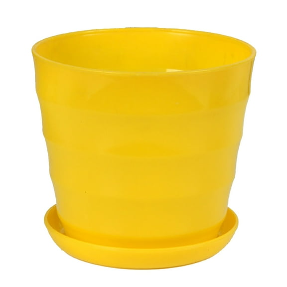Best Hot Sale! Pedty Flower Pots,Flower Pot*1,Ceramic Resin Plastic Flower Pot Thick Yellow L,Pot Flowerpot Colourful Succulent Decor Plastic Flower & Garden